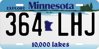 MN license plate 364LHJ