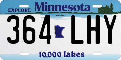 MN license plate 364LHY