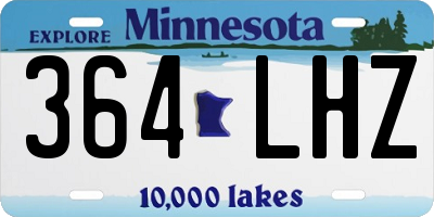MN license plate 364LHZ