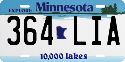 MN license plate 364LIA