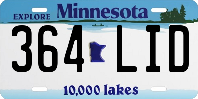 MN license plate 364LID