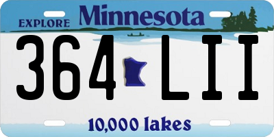 MN license plate 364LII