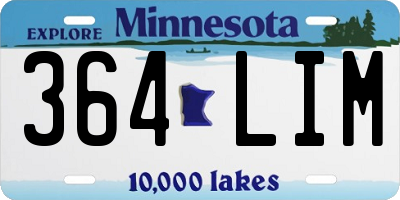 MN license plate 364LIM