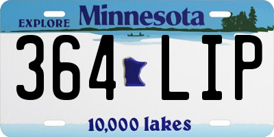 MN license plate 364LIP