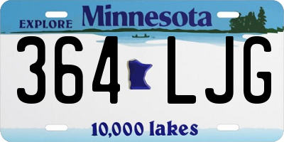 MN license plate 364LJG