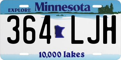 MN license plate 364LJH