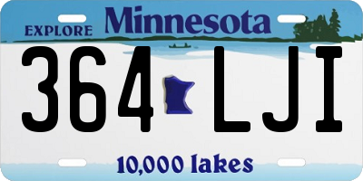 MN license plate 364LJI