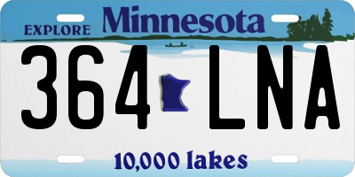 MN license plate 364LNA