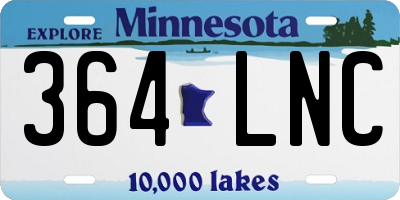 MN license plate 364LNC