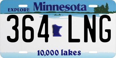 MN license plate 364LNG