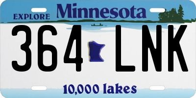 MN license plate 364LNK