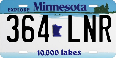 MN license plate 364LNR