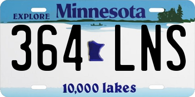MN license plate 364LNS