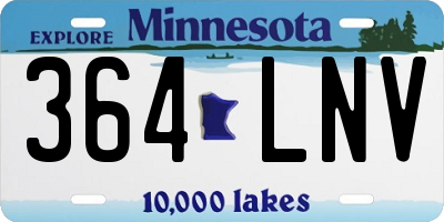 MN license plate 364LNV