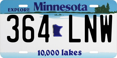 MN license plate 364LNW