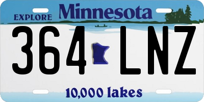MN license plate 364LNZ