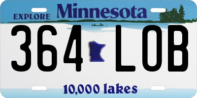 MN license plate 364LOB
