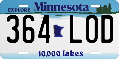 MN license plate 364LOD