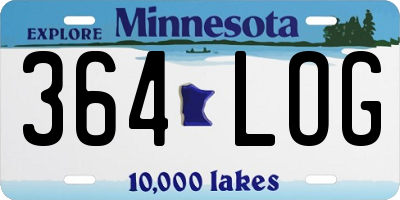 MN license plate 364LOG