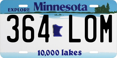 MN license plate 364LOM