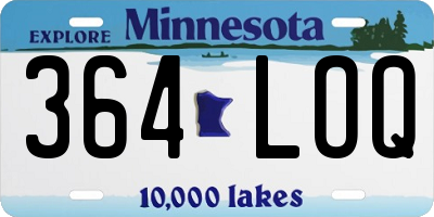 MN license plate 364LOQ