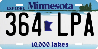 MN license plate 364LPA