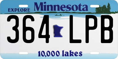 MN license plate 364LPB