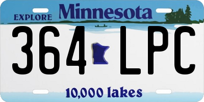 MN license plate 364LPC
