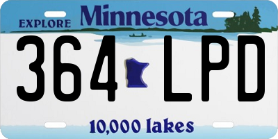 MN license plate 364LPD