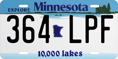 MN license plate 364LPF