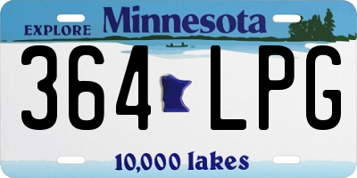 MN license plate 364LPG