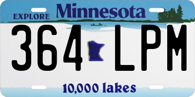 MN license plate 364LPM