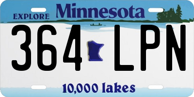MN license plate 364LPN