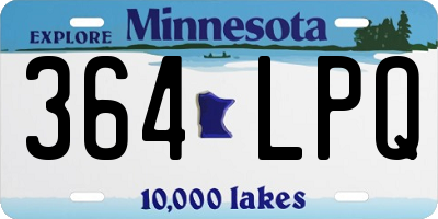 MN license plate 364LPQ