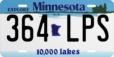 MN license plate 364LPS