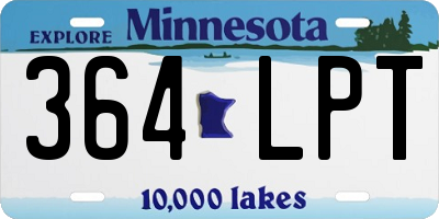 MN license plate 364LPT