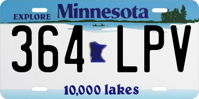 MN license plate 364LPV