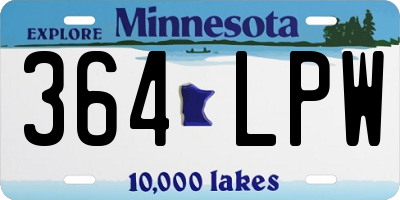 MN license plate 364LPW