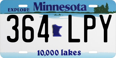 MN license plate 364LPY