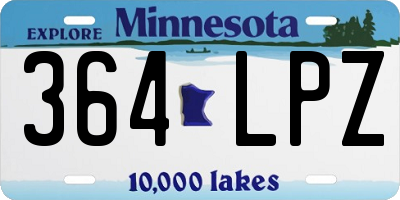 MN license plate 364LPZ