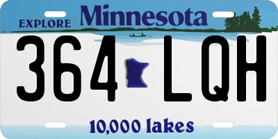 MN license plate 364LQH