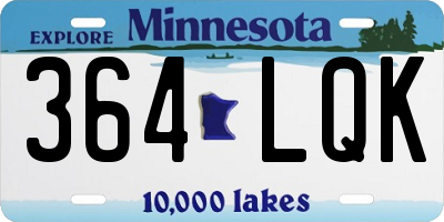 MN license plate 364LQK