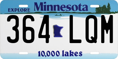 MN license plate 364LQM