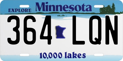 MN license plate 364LQN