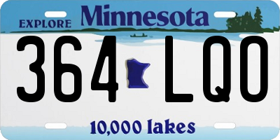 MN license plate 364LQO