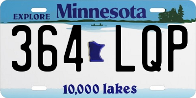 MN license plate 364LQP
