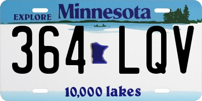 MN license plate 364LQV