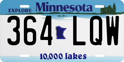 MN license plate 364LQW
