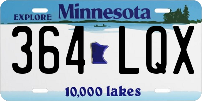 MN license plate 364LQX