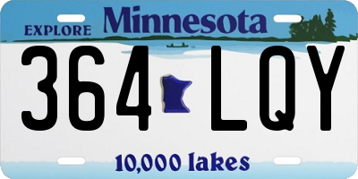 MN license plate 364LQY